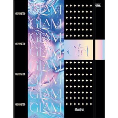 Imagem de Caderno Argolado Univ CD 80 Fls Holografica Glam FSC - Jandaia