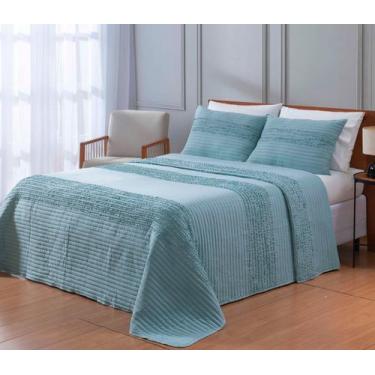 Imagem de Colcha Cobre Leito Casal 03 Peças C/ Porta Travesseiro Paris - Andreza