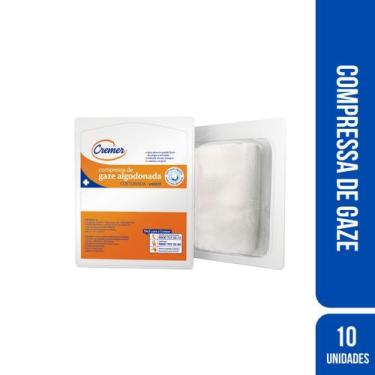 Imagem de Compressa de Gaze Algodonada Estéril 10 X 15 (KIT C/10 Pcts) - Cremer