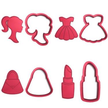Imagem de Kit 4 Cortador Marcador Vestido Bolsa Batom Boneca - DOCE IMPRESSO, 9,