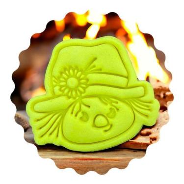 Imagem de Cortador Biscoito Festa Junina Cabeça Espantalho Fofo - DOCE IMPRESSO,