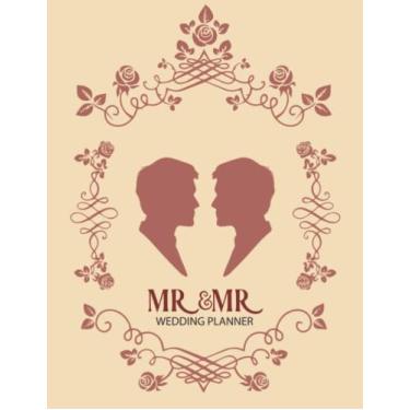 Imagem de Mr and Mr Wedding Planner: simple floral pink lgbtq wedding planner and organizer for the gay journal - pride Engagement Gift Book & Calendar and ... budget, Planning Note and more Everything