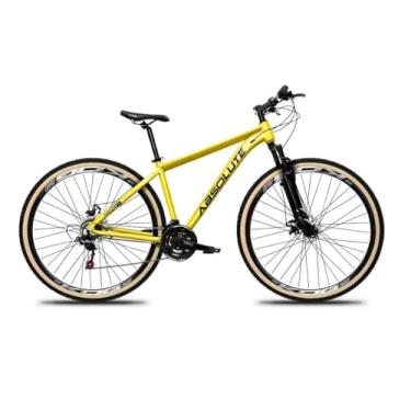Imagem de Bicicleta Aro 29 Absolute Nero 5 Alumínio 24v Freio a Disco Suspensão Dianteira Pneus com Faixa (Amarelo, 17)