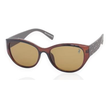 Imagem de Óculos de Sol Gateado Polo London Club, Proteção UV400 + Case Couro ECO (Marrom)