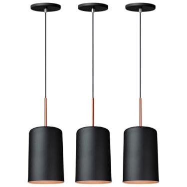 Imagem de Kit 3 Luminária Pendente Veneza Preto