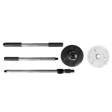 Imagem de Cabo Reposição De Aço Inox Completo Perfect Mop Pro + Base, Preto