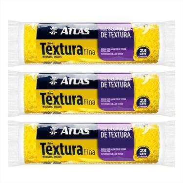 Imagem de kit 2/3/6 Rolo Textura Fina 23cm 110/75 Atlas, kit 3