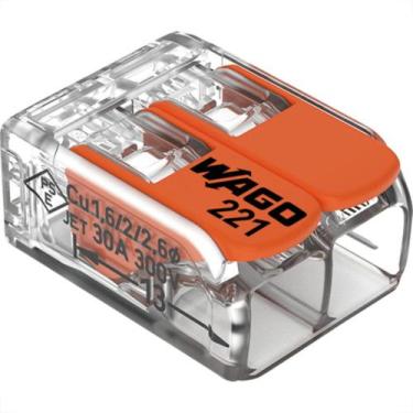 Imagem de Conector Wago 2P 05 6,0M 41A 221-612 - Kit C/50 Unidades