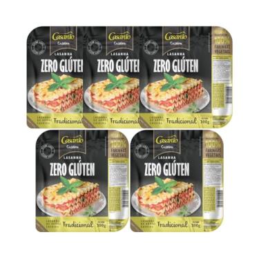 Imagem de Kit com 5 Pacotes de Massa para Lasanha Sem Glúten Tradicional de 300g cada - Casarão
