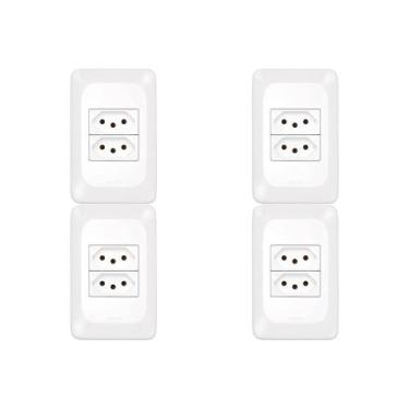 Imagem de Kit C/4 - Pial Conjunto  Pop 4X2 2 Tomada 10A Lgx303 - Pial legrand