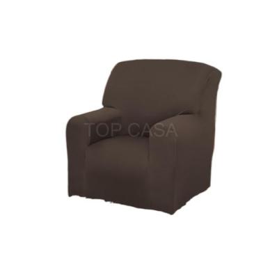 Imagem de Capa Protetor Sofá Poltrona Papai 1 Lugar Coladinha Marrom - Nalu Casa