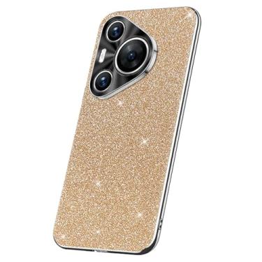 Imagem de LTLMYDAM Capa fina para Huawei Pura 70 Ultra/70 Pro/70 Pro+/70, capa de proteção de lente galvanizada elegante e brilhante, capa antiqueda, antiarranhões, dourada, 70 Pro+