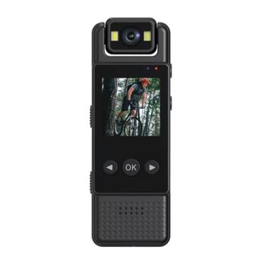 Imagem de Minicâmera WiFi 1080P, pequena câmera policial com visão noturna, gravador de vídeo digital portátil, filmadora em miniatura para aplicação da lei, segurança (com câmera WiFi, adicionar 64 GB)