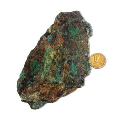 Imagem de 01 Malaquita Pedra Bruto Natural 250 a 300g 7 a 12cm Tipo B - Cristais