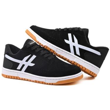 Imagem de Tenis Masculino Original Skatista Nyc Shoes Skate, Preto, Branco, 41