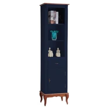 Imagem de Estante para Sala 2 Prateleiras 1 Gaveta 1 Porta Pés Luiz XV 60104 Lin