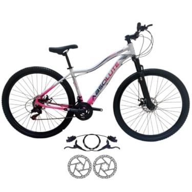 Imagem de Bicicleta Aro 29 Absolute Hera 24 V MTB Aluminio Freio Hidráulico Suspensão 80mm Feminina (Branco Rosa, 17)