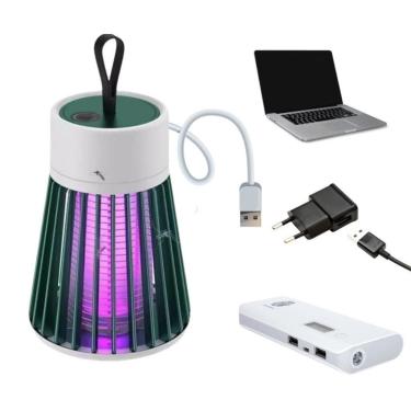Imagem de Lâmpada Elétrica Mata-Mosquitos Com Luz UV Usb Recarregável Armadilha Para Insetos