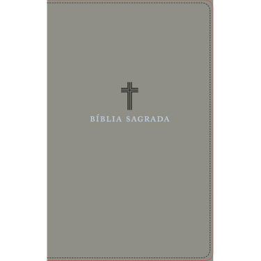 Imagem de Bíblia Sagrada Acf - Cinza - Couro Soft