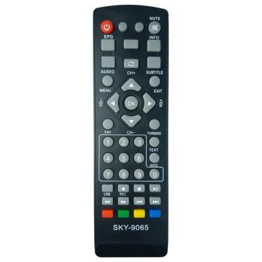 Imagem de Controle Remoto Compatível Com Conversor Digital Set Top Box SKY-9065 