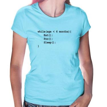 Imagem de Baby Look Eat Poo Sleep Código - Foca na Moda, Azul bebê, P