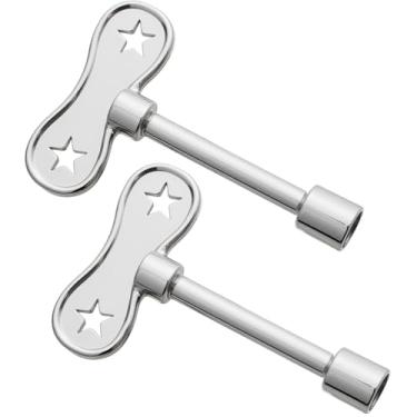 Imagem de Chave de válvula de gás universal de 2 peças, chave de lareira de 7,6 cm para fogueiras a gás, latão polido, chave de gás de substituição para lareira a gás externa, serve para válvula de esfera