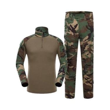 Imagem de Terno Tático Militar de Camuflagem para Paintball, Airsoft e Caça, L, 