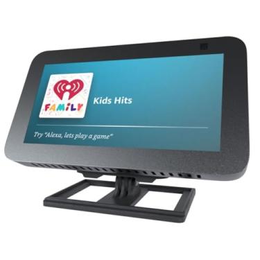 Imagem de Suporte Stand Magnético de Mesa com Ângulo Ajustável Compatível com Alexa Echo Show 5 e 8 - Smart Speaker Display Home - Modelo Slim - Preto