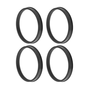 Imagem de INFINAUTO Anéis centralizados de cubo de roda de carro de 84,1 mm a 76,1 mm rodas de policarbonato preto eixo central amortecedor Hubrings 4 peças