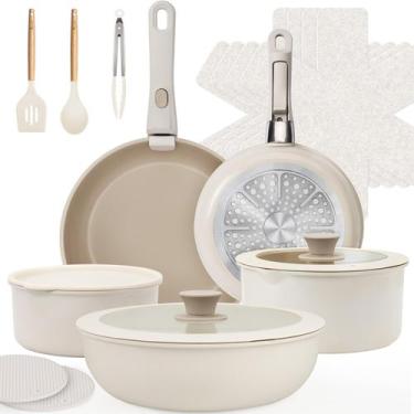Imagem de Conjunto de utensílios de cozinha de cerâmica KIKCOIN, pacote com 20 p