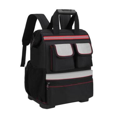 Imagem de Mochila ferramentas base emborrachada reforcada bolsa impermeavel refl