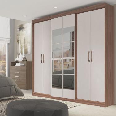 Imagem de Guarda Roupa Casal 6 Portas 2 Gavetas Grécia com Espelho