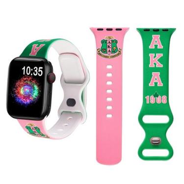 Imagem de Pulseira esportiva compatível com Apple Watch 38 mm 40 mm 41 mm - rosa