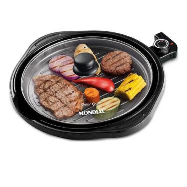 Imagem de Grill Redondo Mondial Smart Grill 30Cm 1200W G-04 Preto 127V, 110V