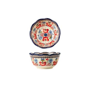 Imagem de Tigela de arroz polonesa retrô para sopa, tigela doméstica estilo pastoral japonês - tigela de arroz de mel de cártamo de 12,7 cm