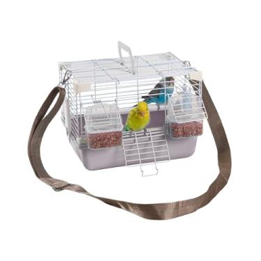 Imagem de Gaiola de papagaio, transportadora de pássaros,Gaiola de pássaro portátil | Com alça, suprimentos para pequenos animais pesados ​​para cockatiels peony pergulamentados pérola munias