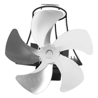 Imagem de Fã de Lareira de Parede Magnética de Liga de Alumínio, Ventilador de 5 Lâminas Alimentado por Calor para Fogões a Gás, Sem Ruído, Sem Manutenção, Economia de Energia, Ar Interno