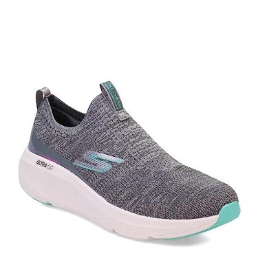 Imagem de Skechers Tênis feminino Go Run Elevate-Indigo, Cinza/Aqua, 7.5