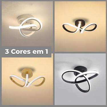 Imagem de Luminária De Teto Plafon Abstrato Curvo Led Moderna para Corredor Sala Quarto Cozinha
