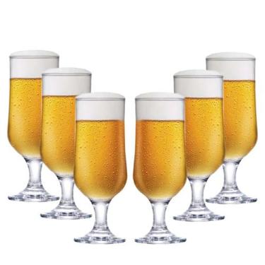 Imagem de Conjunto 6 Taças Cerveja Chopp de Vidro Eden 300ml G4u - CLASS HOME