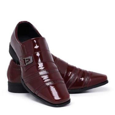 Imagem de Sapato Social Masculino Elegante Bico Fino Pull On 803 (Bordô, BR, Adulto, Numérico, 37)
