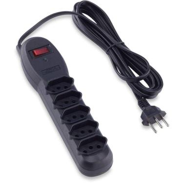 Imagem de Filtro De Linha 5 Tomadas Slim 3,0M Pt