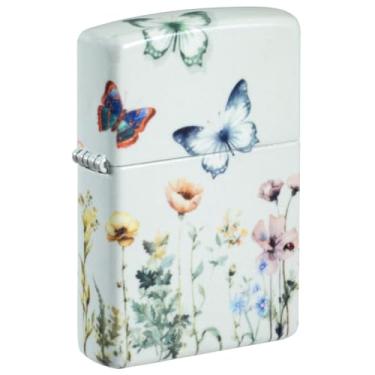 Imagem de Zippo Isqueiro de bolso com design de borboletas brilhantes que brilham no escuro