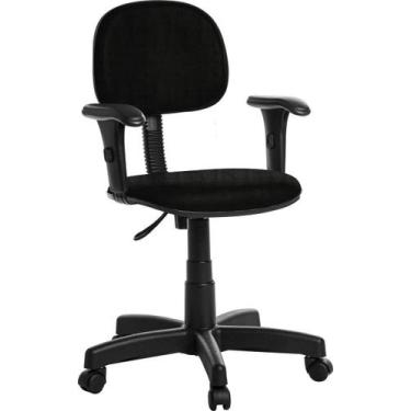 Imagem de Cadeira De Escritório Secretaria Com Braço Rcp Preto - Goldflex