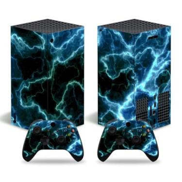 Imagem de Xbox Series X Digital Stickers Full Body Vinyl Skin Decal Protective Cover for Microsoft Xbox Series X Digital Console and Controllers (Series X Digital Blue Light)