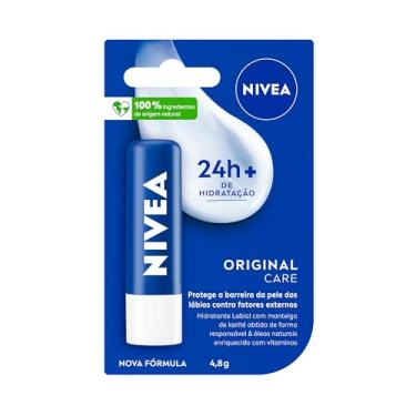 Imagem de NIVEA Hidratante Labial Original Care - Com Manteiga de Karité & Pantenol, hidrata por 12 horas oferecendo proteção e cuidados intensivos aos seus lábios - 4,8g