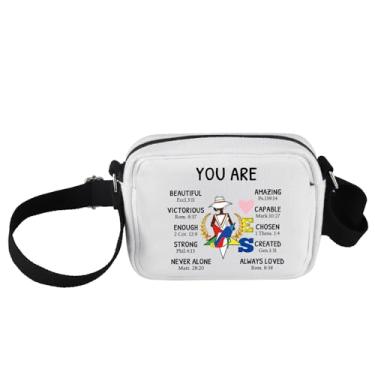 Imagem de JYTAPP Bolsa tiracolo Order of The Eastern Star You Are Amazing OES Sorority Bolsa transversal OES Parafernália Merch, Bege, Small