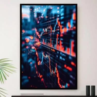 Imagem de Genérico, Quadro Dinheiro Gráfico Escritório Decorativo A4 23x33cm