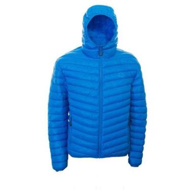 Imagem de Jaqueta Masculina Down Kailash Patagônia com Capuz, GGG, Ciano