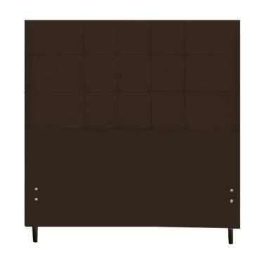 Imagem de Cabeceira Casal King Size 195 Cm Barcelona Marrom para Cama Box Estofada - 